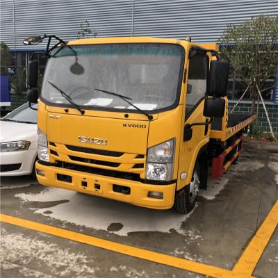 China 5 Tons KV600 Isuzu Japan Flatbed Truck Tow Truck Euro 5 Emission Standard for sale