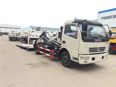 China Dongfeng 120hp Flatbed Wrecker Truck 4 Tons Full Landing 0 Degree for sale