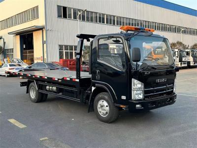 China Isuzu 130hp Roll Off Deck Carrier Flatbed Wrecker Truck 5 Tons for sale