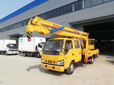 China 4x2 ISUZU 14m High Altitude Aerial Work Truck With Fold Arm Double Row Cabin for sale