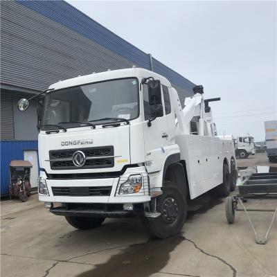 China Dongfeng 6x6 45000 Lbs Integrated Wrecked Tow Truck Heavy Duty Wrecker for sale