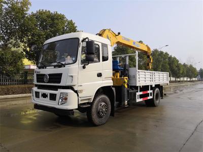 China Chinese 4WD 4X4 Dongfeng Vehicle Mounted Crane With190hp Engine 8 Tons for sale