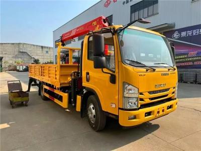 China ISUZU NPR KV100 115hp Engine 2 Ton Crane Truck / Truck Mounted Hydraulic Crane for sale