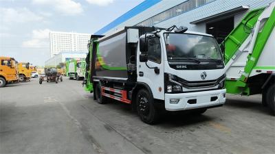 China 4X2 EURO 6 DONGFENG 156HP 170HP 12CBM COMPACT GARBAGE VEHICLE REAR LOADER GARBAGE TRUCK for sale