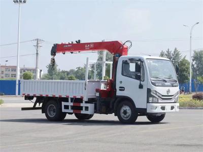 China 3.2 Ton Dongfeng Truck 4x2 Right Hand Driving Mounted Crane for Municipal Construction and Poor Road Conditions for sale