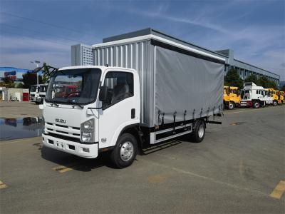 China GVW 3500kg Japanese Isuzu Tarpaulin Truck KV100 115hp Light Cargo Box Van Truck With 2 Tons 3 Ton Loading Lorry Truck for sale