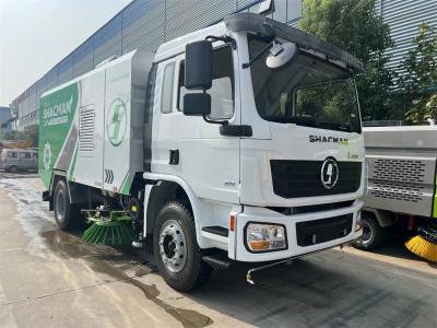 China Shacman 4x2 16 Cubic Road Sweeper Advanced Sweeper Truck With High-Pressure Water Spray And Suction Nozzle For High Traffic Areas for sale