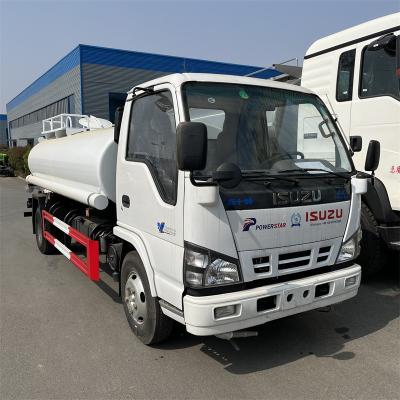 China 4X2 600P 120HP DIESEL ISUZU 5000 LITERS WATER TANK TRUCK CARBON STEEL TANK for sale