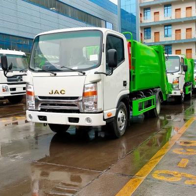 China Euro 2 JAC Trucks Garbage 5cbm New Garbage Disposal Truck With Compactor for sale