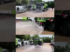 road washing truck