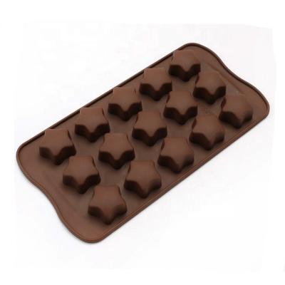 China Food Grade Viable Silicone Star Shape Ice Cream Lattice Moldes Silicona Para High Temperature Resistant Chocolate for sale