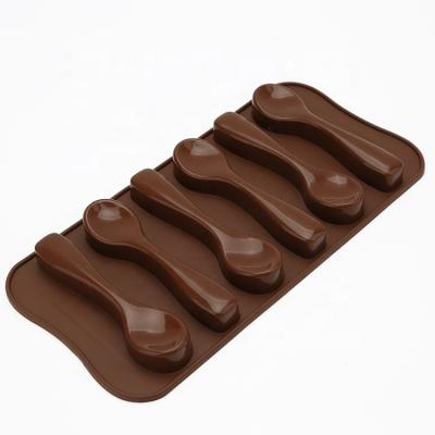 China Viable Dessert Decorators Silicone Spoon Shape Cake Molds for sale