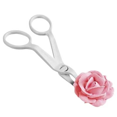 China Sustainable DIY Baking Decorate Tool Cream Flower Transfer Handle Plastic Cake Scissors for sale