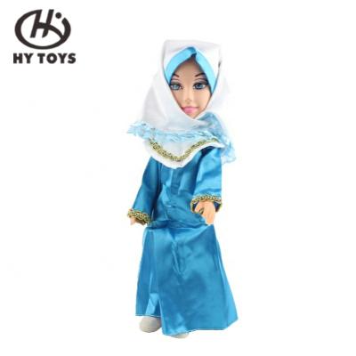 China Toy Two Styling Girl Custom Battery Operated 14 Inch Silicone Musical Fashion Muslim Doll Set For Child for sale