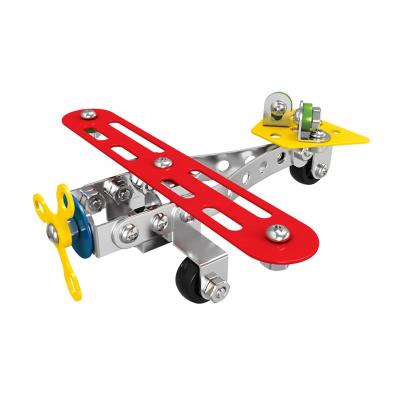 China DIY TOY Aircraft metal model building blocks toys set 3 in 1 diy toys for kids for sale