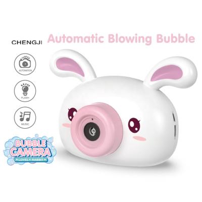 China New Kids Plastic Magic Maker Machine Electric Bubble Camera, With Light Music Summer Outdoor Bubble Toy for sale