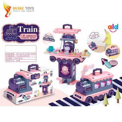 China mixed 2 china wholesale pretend play dish trolley play plastic girl kitchen set toy in 2020 for sale