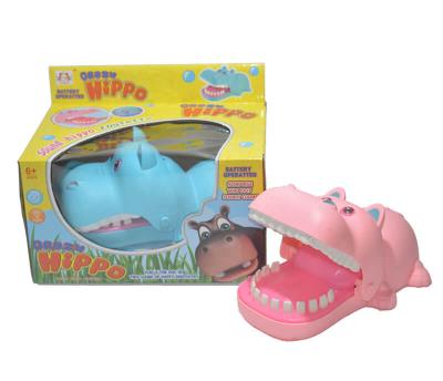 China Interactive Electric Toy Hippo Mouth Bite Finger Prank Toys Jokes Tricky Game Toys Large for sale