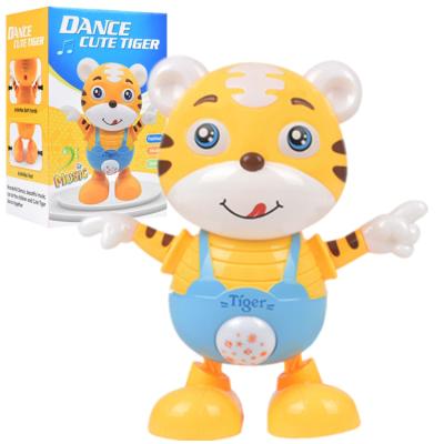 China Eco-friendly Material Kids Tiger Light Music Educational Cute Toys Dancing Toy Robots for sale