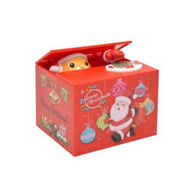 China The Other Santa Stealing Money Bank Christmas Piggy Bank Piggy Bank Saving Money Piggy Bank Christmas Electric for sale