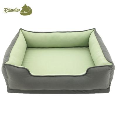 China Waterproof Comfortable Rectangular Soft Dog Bed With Foam Bottom Cotton Foam Dog Bed for sale