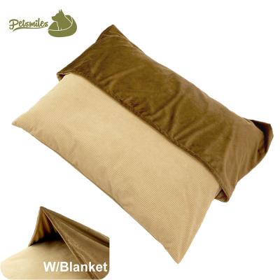 China 2022 New Design Warm Corduroy Dog Pillow Waterproof With Covering Dog Bed Pillow With Removable Cover for sale