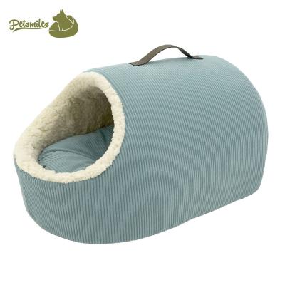 China Waterproof classic popular lgloo cat bed dome dome deep sleep cat bed waterproof with handle for sale