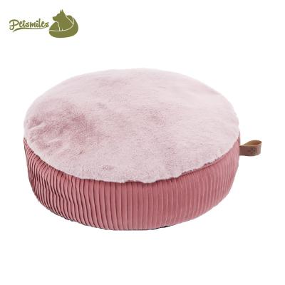 China Waterproof Soft Luxury Comfortable Dog Bed Cushion Round Dog Bed Cushion Design Dog Donut With Removable Cover for sale