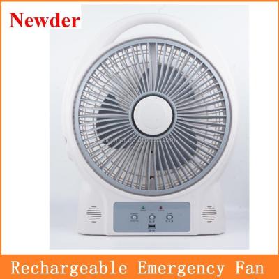 China 12 Inch Plastic Rechargeable Fan With SMD Light MODEL 212A for sale