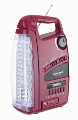 China Be used for multi function indoor or outdoor lighting rechargeable LED emergency light with MP3 player and radio for sale