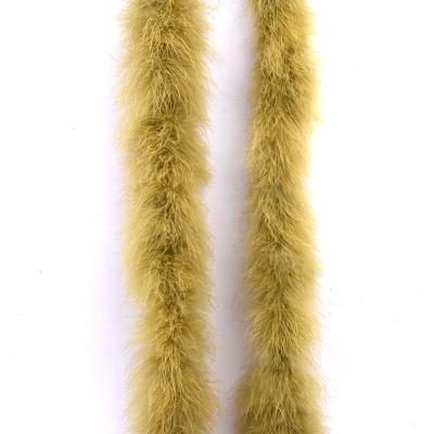 China Factory price handmade wholesale candle brushy boas dyed turkey fluffy feather boa for sale