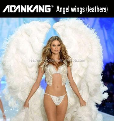 China Angel Wings Handmade Feathered Wings white fairy wings from large feather for sale