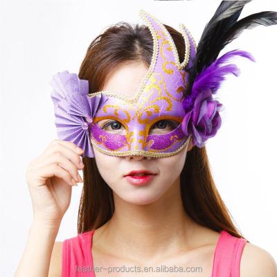 China Ball mask feather the beautiful mask / cheap fesather mask for dancing - China manufacturer M-4066 for sale