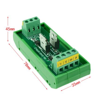 China 2 Channel AUTO Single Chip Microcomputer PLC Signal Amplifier Board Optocoupler Isolation Input 12-24V NPN Output for sale