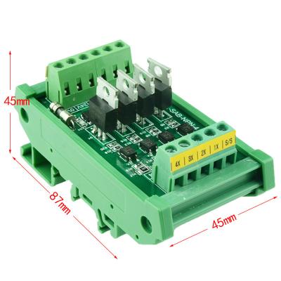 China 4 Channel AUTO Single Chip Microcomputer PLC Signal Amplifier Board Optocoupler Isolation Input 12-24V NPN Output for sale