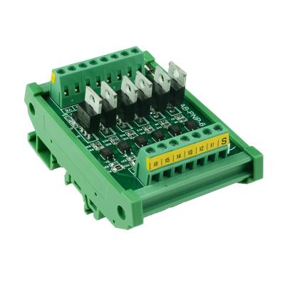 China 6 Channel Single Chip Microcomputer PLC Signal Amplifier Board Optocoupler Isolation Input 12-24V NPN Output HL-SAB-NPN-6 for sale