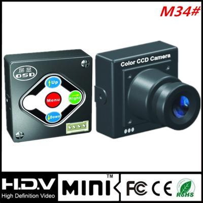 China MINI CCD Camera 600/700TVL with Plastic Film 5key OSD, 34*34mm, 3.6mm Board Lens (HDV-M34-O-L3.6) for sale