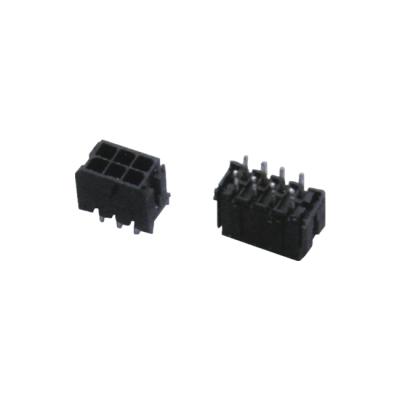 China DIP 3.0mm Pitch 1-12P Double Row Straight Pin DIP Loop Connector Wire To Board Connector for sale