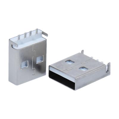 China Short Wire USB Connector 2.0 Plate Body SMT180 Degree A Drop Male for sale