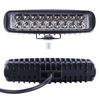 China 18W LED Work Light Bar Spotlight Engineering Truck Beam LED Car Light Combo Universal for sale