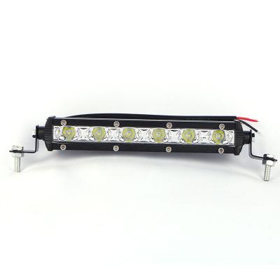 China IP68 Waterproof 1 Row LED Light Bar 7 Inch 18W 6000K Work Light Bar Modified SUV Offroad Car Truck Car Vehicle Top Light Universal for sale