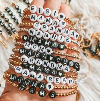 China Cute Cute DIY A-Z Letters Name Beads Bracelet Custom Bracelet for sale