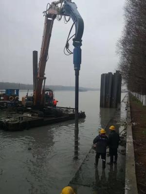 China 2 Ton Hammer Pipe Pile Driver Maschinen-entscheidende Lösung für die Anhäufung unter Verwendung des Baggers zu verkaufen