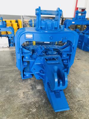 China Blue Color Photovoltaic Pile Driver High Configurationby Hydraulic Motor for sale