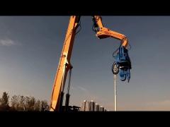 VIBRA Pile Driver with Hyundai Excavator