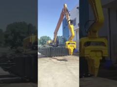 SANY Excavator Boat type for Pile driving in water