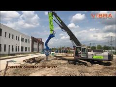 Hydraulic Excavator Mounted Pile Driver Vibro Hammer 32Mpa Silence Operation