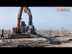 Hydraulic Sheet Pile Driving Machine Vibro Hammer 12M Depth 32Mpa