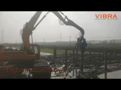 Excavator Mounted Vibratory Hammer Pile Driver 32Mpa 2800rpm For Solar Project