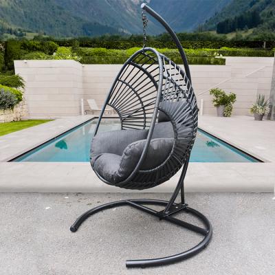 China Wicker Patio Swing Egg Swing Garden Chair Hanging Rope Swing Durable/Waterproof Outdoor Chair Furniture for sale